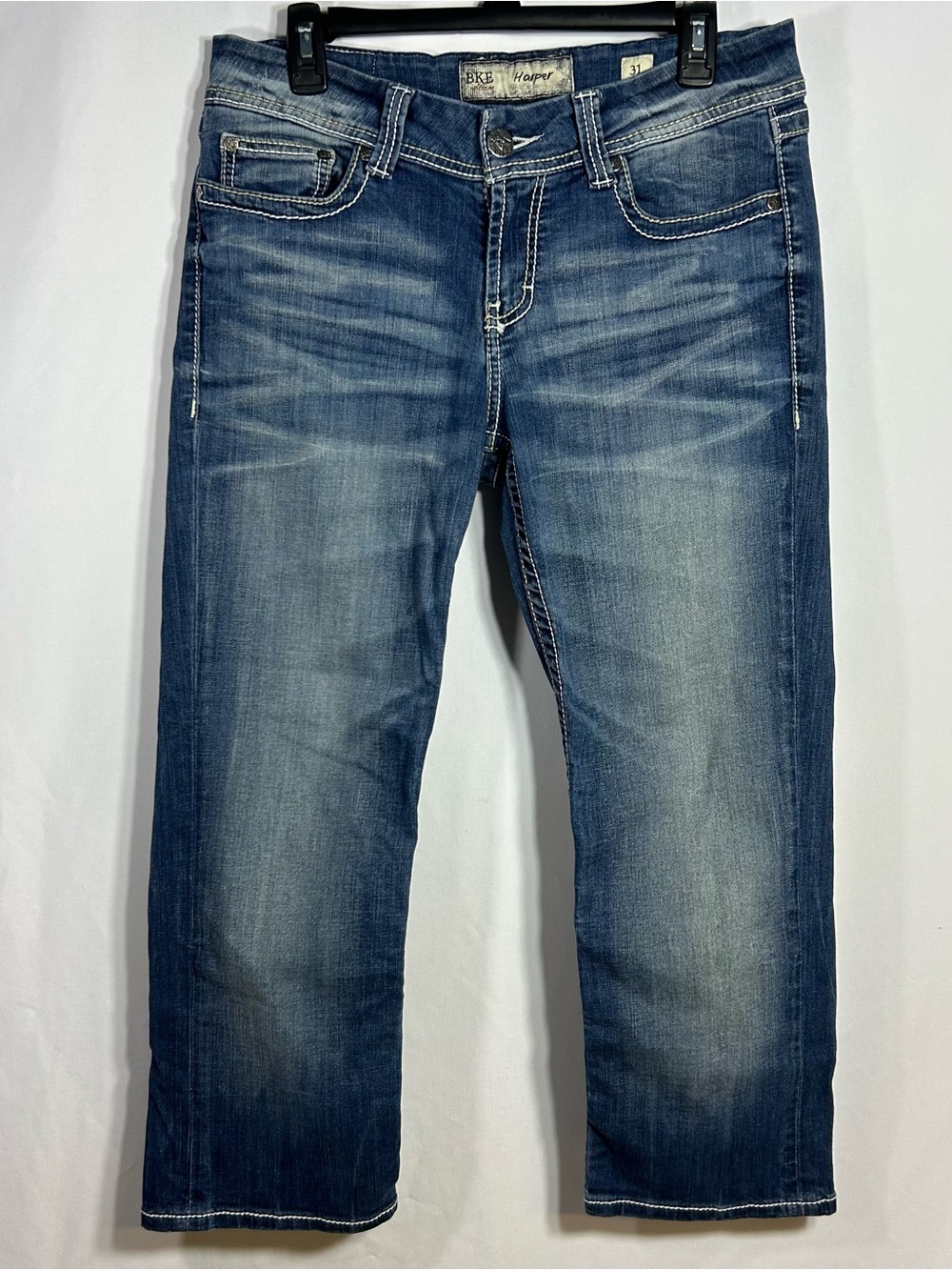 BKE Harper Women’s  Distressed Cropped Straight Jeans size 31